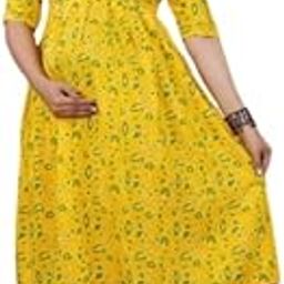 Shiva Enterprises Women's Cotton Rayon A-Line Maternity Feeding Kurti with Zippers-image-13