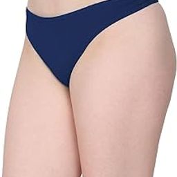 Women Cotton No Show Back Thong Panties for Everyday Wearing,Color: Navyblue-image-81