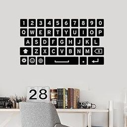 SnappySticker Keyboard Computer IT Gamer Room Vinyl Wall Art Decal Stickers Kitchen Décor, Size: 33 X 57-image-10