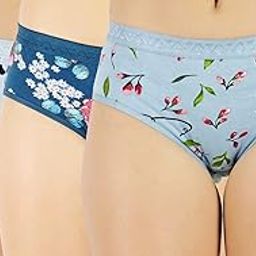 Pack of 3 Women Antibacterial Soft Hipster Panty for Regular Uses, Made of 100% Cotton, Grip Fit, Printed Comfortable Panties for Girls, Ladies-picture-38