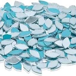 Aadya Crafts Triangle Shape Mirror Glass for Lippan Art Ovel Shape Size S Free Fabric Glue Cone Mirror Frame for Jewellery Making, Embroidery Work, Crochet, Art & Craft Material, Neck Design Making-image-38