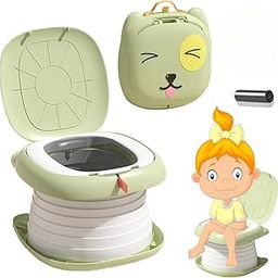 GION Portable kids toilet for Potty Training, Boys Girls Baby Kids Use Toilet Seat - Travel Children's Toilet for Kids Aged 3-8 - Easy to Clean with Disposable Bags (1Pcs)-image-19