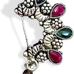 Oxidised nose pin clip on type - 1 pc-image-15