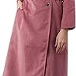 Pink Long Coat with Single Breated Button and Pocket Detail-image-21