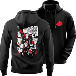 Naruto Akatsuki Unisex Anime Hoodie for Men & Women 100% Cotton Naruto, Jujutsu Kaisen, Goku, Gojo, Bleach Anime Printed Hoodies-image-86