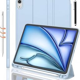 ProElite case for iPad Air 11 inch M3/M2 2025/2024, iPad Air 5th/4th Gen Case 10.9 Inch, Smart Flip Case Cover for Apple iPad Air with Pencil Holder [Auto Sleep/Wake] with Stylus Pen - Light Blue-14