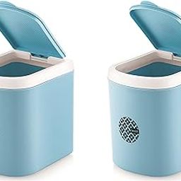 Combo Of 2pc Mini Waste Bin Disposal Dustbin for Car Office Desk and Home Use (Blue)-32