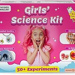 PW Girls Science Kit: 50+ Science Experiments Kit Including DIY Nail Art, Personalised Jewellery, Lip Balm, Frozen Wonderland | Birthday Gift for Girls, Educational Toy for Kids 4+ Year Old-image-105