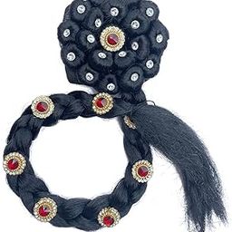 Maahal Juda choti Hair Accessories For Women and Girls with STONE Work For Festives or Designer Bridal Wedding Party-image-114