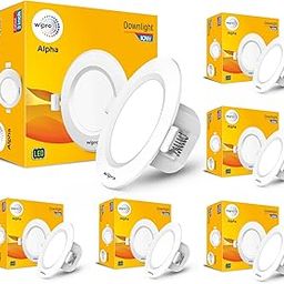 Wipro Alpha 10W Round Downlight Junction Box | Neutral White (4000K) | Glare-Free Design |Recessed Down light for False Ceiling | Cutout ∼ 3 inch | Pack of 6-image-40