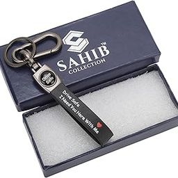 Leather Drive Safe I Need You Here Keychain with Hook (Pack-1)-picture-49