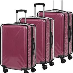 Fabam PVC Transparent Suitcas Cover Luggage Trolley Bag Cover fo Hard Shell Suitcase Waterproof Dustproof Cover (Combo of 3) 22" 26" 30"-image-29