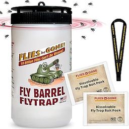 Flies Be Gone Outdoor Flight Wraps Reusable - Includes 2 Meltable Fly Attractant Refill Packs and 1 Suspension Strap - Best Non-Toxic Catcher for Patio, Home and Commercial Use-image-29
