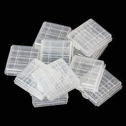 SYGA Set of 100 Plastic Portable AA/AAA 4 Cell Battery Case/Holder Battery Container-17