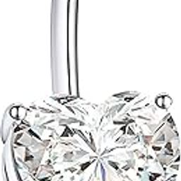 Metal Crystal Heart Charm Belly Button Navel Ring For Women and Girls (BB0155) 1 Pc-44