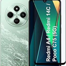 CEDO Tempered Glass for Redmi A4 / Redmi 14C / Poco C75 (5G) | Screen Protector Full HD Quality Tempered Glass Anti-Scratch Edge to Edge Coverage with Easy Installation Kit (Black)-6
