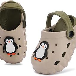 Little Wonders Kids Clogs, Water Shoes for Girls and Boys, Penguin Design, Toddler Sizes-image-11