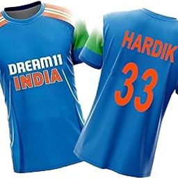 India ODI Cricket Jersey HARDIK Pandya 33 T-Shirt 2025(Kid's, Boy's& Men)-image-49