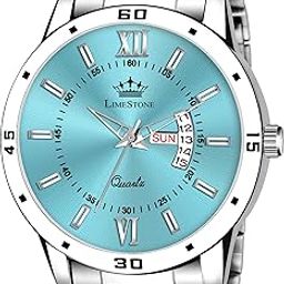 Day and Date Functioning Steel Strap New Quartz Analog Watch for Men Classic Design Men's Wrist Watches-image-77