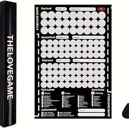 RIEO Couples Scratch Positions Card | The Love Game | Funny Love Day Scratch Off Poster |Date Night Ideas Challenge Scratch-Off Poster for Couples (Small - 12x18 inches)-image-14
