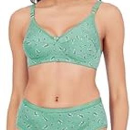 Women's Assorted Prints Combed Cotton Bra & Panty Set 6450C-image-3