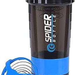 TRUE INDIAN Gym Shaker Bottle with Storage Compartment and Blender Ball|Protein Shaker 500 ml Shaker (Blue)-image-73
