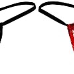Men's Thongs Sexy Low Rise G-String Briefs Lace G-String Thongs, Black and Red, 2-Pack-8