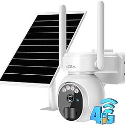 Xega 4G LTE Security Camera No WiFi with SIM Card 2K Super HD Solar Powered Wireless Outdoor 4G Security Camera PIR Motion Sensor Night Vision 2 Way Talk (Built in SIM Card)-image-72