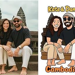 Hellominiworld Customized Personal Travel Fun Cartoon Vinyl Matte Sticker Set Pack of 6-image-95