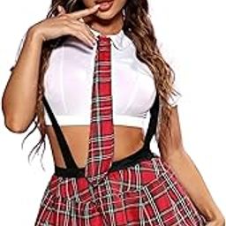 LUXZII Women's Sexy Two-Piece Lace Lingerie Set, Lingerie Set Sexy Costume Mini Skirt with Garter Belt, Women's Nightwear Honeymoon Dresses for Birthday Gift, Honeymoon, Anniversary-picture-24