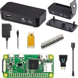 Raspberry Pi Zero W Basic Starter Kit-- Black Case Edition--Includes Pi Zero W -Power Supply & Premium Black Case-5