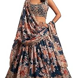 Women's Bridal Wedding Organza Dulhan Lehenga Choli With Dupatta-image-16