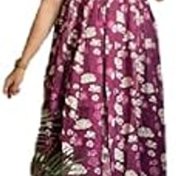 Women's Cotton Blend Floral Print Midi Dress, V-Neck, Half Sleeves, Plus Size, Casual Summer Fit and Flare-image-79