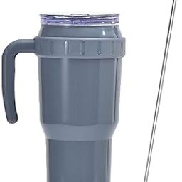HEAVENGLOW 40oz Tumbler with Handle Outdoor Portable Leakproof Fit in Car Gray-image-12