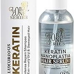 Global Zone Series Luxurious Keratin Shampoo & Nanoplastia Hair Serum Combo | Sulfate-Free, Paraben-Free | Hair Repair & Strengthening | Smooth, Frizz-Free, Shiny Hair | For Dry, Damaged, Color-Treated Hair | Unisex – 300ml + 100ml-image-62