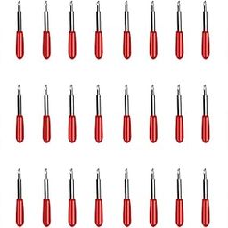 30 Pack Replacement Blades for Cricut Explore Air 2 Cricut Vinyl Cutting Blade 45 Degree Cutting Plotter Blades for Cricut Blades for Cricut Maker Expression Vinyl Cutter Machines Deep Cut Blade (Red-image-7