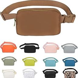 Unisex Mini Belt Bag with Adjustable Strap Small Waist Pouch for Workout Running Travelling Hiking, Fanny Bag, one Size. (Brown)-image-94