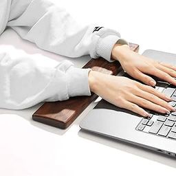 Professional Wood Craft ᵀᴹ Wooden Wrist Rest - Ergonomic Support for Keyboard - Handcrafted Comfort for Work & Gaming. Support Pad for Computer,Laptop Comfortable for Typing Lover (Sheesham, 32cm)-1