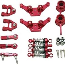 ATORSE Upgrade Metal Parts for Wl Toys P929 P939 1:28 Scale Rc Buggy Car Accessories Red-image-0