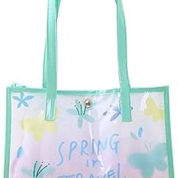 BLUE BEADS Turquoise Color Butterfly Pattern Transparent Cosmetic Bag Multifunction Toiletries Organizer Portable Travel Waterproof Toiletry Bag for Men and Women (Size 3)-image-48