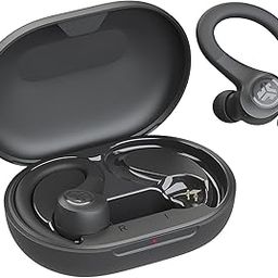 JLab Go Air Sport TWS Sports Earbuds - Bluetooth Earphones True Wireless, 32+ Hour Playtime Gym Headphones, Running & Workout in Ear Buds with Ear Hooks, C3 Clear Calling, EQ3 Sound, Graphite-21