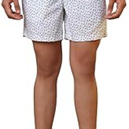 Men Flat Front Regular Fit Print Pattern Pure Cotton Boxer-image-71