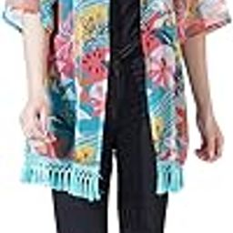 Women Open Front Chiffon Printed Shrug-picture-18