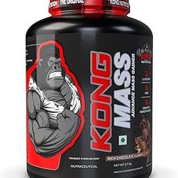 KONG NUTRITION Kong Mass,Advance Mass Gainer,Nutraceutical Approx 18 Servings Per Container For Adults And Above.(Rich Chocolate,2.7 Kg)-image-1