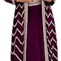 Women's Georgette Sequin Embroidery Crop Top Lehenga with Shrug Suit Set-image-38