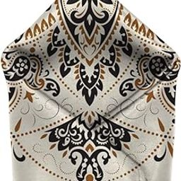 Coffee Beige Paisley Printed Italian Pocket Square for Men and Boys, for traditional Indian Wear like Bandhgala and Modi Jacket-image-84