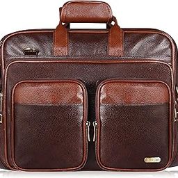 Color Faux Leather 28L Laptop Messenger Bag For Men-picture-53