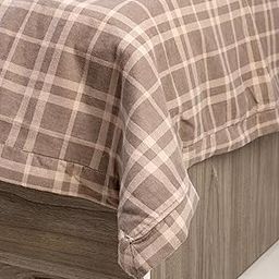 COZY FLANNEL 100% Cotton Dohar Single Bed Size/AC All Season and Soft Cozy Cool Cotton Blanket (Brown CHEX)-image-25