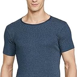 Men's Striped Regular Thermal Top (Jon RHFS Vest_Blue S)-image-76