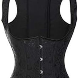 1Pc Corset Bustier Top-Steampunk Waist-Cincher Women Femme Size: Large; Material: Spandex-image-19